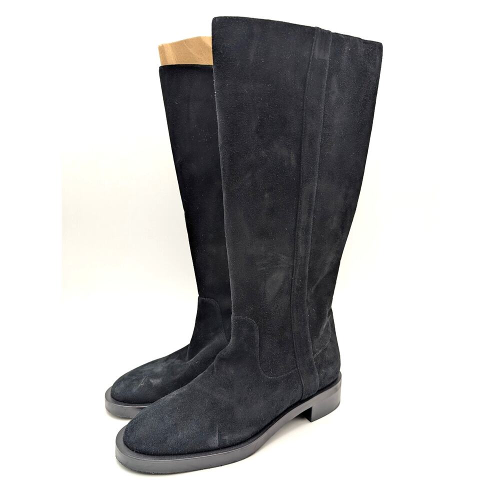 Stuart Weitzman Knee High Tall Boots Side Zip Women’s Black Size US6.5B EU37